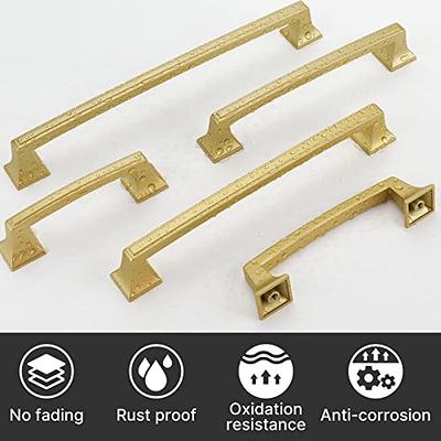 Haidms 10 Pack Gold Cabinet Handles 5 inch Hole Centers Gold Cabinet Pulls  Gold Drawer Pulls for Kitchen, Square Dresser Handles Solid Drawer Handles  Vintage - Yahoo Shopping