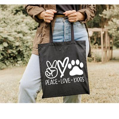 Custom Dog Tote Bag Personalized Dog Mom Gift Dog Toys Totes Pet Gift  Custom Pet Bag Gift For Dog Mom Dog Lover Bag (15L x 15H x 3D, Tri-Color