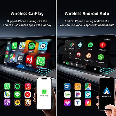 CarlinKit 5.0 Adapter - Wired to Wireless CarPlay & Android Auto  Adapter,Online Update,2-Channel Connection, Plug & Plug, 10s Auto-Connect  for Cars