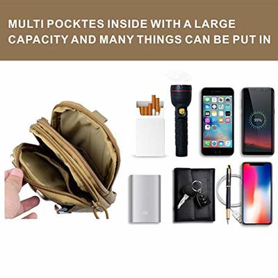 Tactical Cell Phone Pouch With Waist Belt Edc Wallet Military Cell Phone  Pouch 5.5 Inch Black