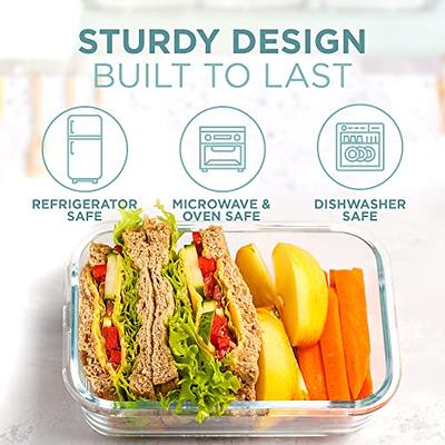 Leak-Proof Meal Prep Containers - Oven/Microwave/Dishwasher Safe