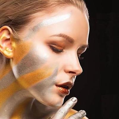 Gold Face Paint Stick Blendable Full Body Paint Sticks Sweatproof