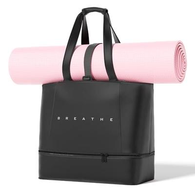  WARRIOR2 Yoga Mat Bag, 8-Pocket Yoga Gym Bag Fits 1/2 Thick  Mat & Yoga Blocks, Detachable Straps