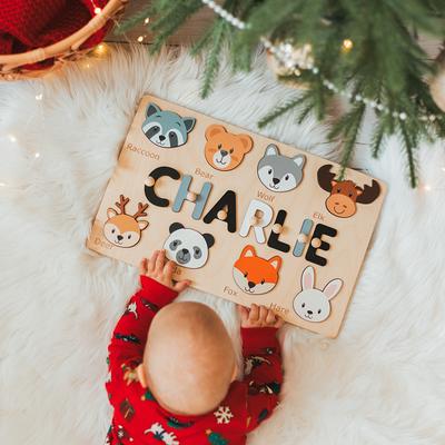 Woodland Fox Personalized Name Gift Wrapping Paper - Baby, Kids