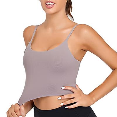 Lemedy Women Padded Sports Bra Fitness Workout Running Shirts Yoga Tank Top  (S, Lavender Grey) - Yahoo Shopping