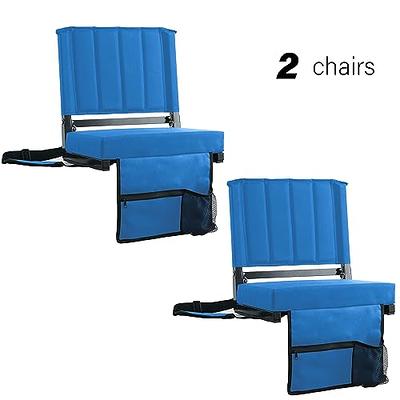 Besunbar 1pcs Stadium Seat for Bleachers with Back Support and Wide Padded Cushion  Stadium Chair - Includes Shoulder Strap and Cup Holder, Blue - Yahoo  Shopping