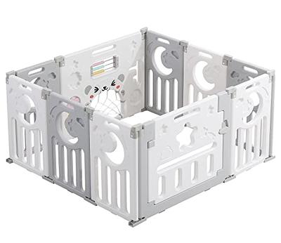 Doradotey Baby Playpen, Shape Adjustable Large & Small Baby