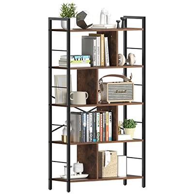 Yoobure Bookshelf Small Book Shelf, Solid Industrial 3 Tier Shelf Bookcase,  Short Book Case for Bedroom, Living Room, Office Home, Small Spaces, Easy