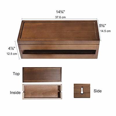 Changsuo Cable Management Box Wooden Cord Organizer Box for