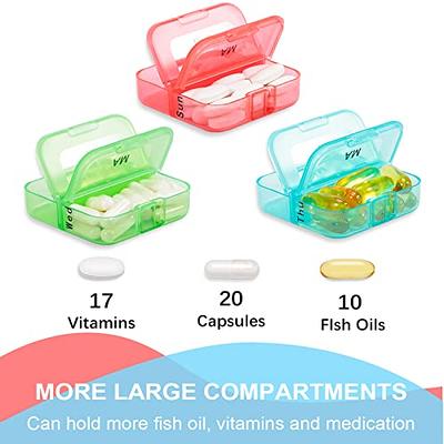 Zoksi Monthly Pill Organizer 4 Times a Day, One Month Pill Box Organizer 30  Day, 31 Day Pill Case with 32 Portable Compartments for Travel,Daily  Medcine Container for Vitamins,Supplement & Medication