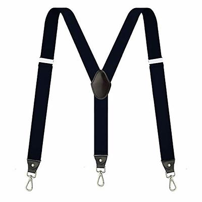 KRICJYH Black Suspenders for Men Heavy Duty Big and Tall Clips Wide X-back  Adjustable Braces Formal Utility Work Suspenders - Yahoo Shopping