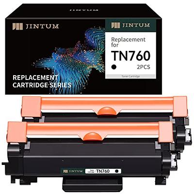 2PK TN760/730 Toner Cartridge Replacement w/Chip for Brother MFC-L2710DW  L2750DW