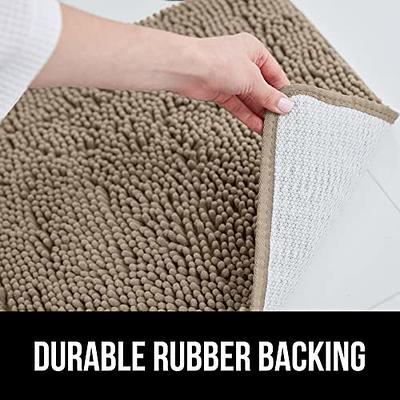 Gorilla Grip Bath Rug 44x26, Thick Soft Absorbent Chenille, Rubber