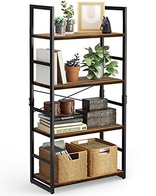 Pipishell Bookshelf, 5-Tier Bookcase, Storage Bookshelves, Tall