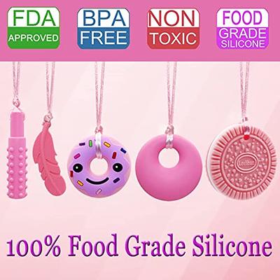 Gemstone Silicone Chew Pendant Teething Necklace Kids Toy - Temu