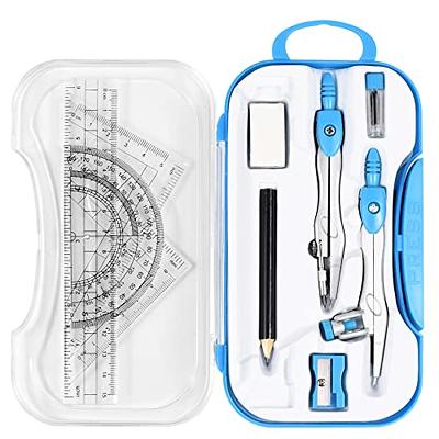 Math Geometry Kit Compass Set Protractor Triangle Ruler for Drawing  Drafting