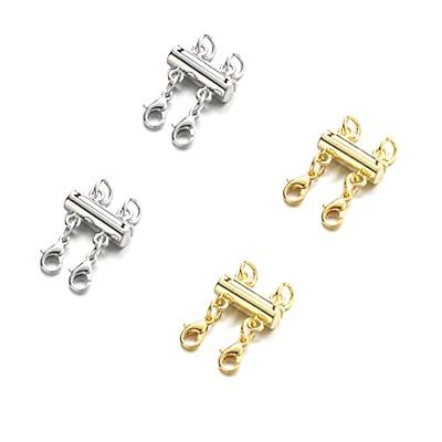 2pcs Necklace Layering Clasps, Multi Strand Jewelry detangler Clasp  Separators Jewelry Converter Bracelet Clasps and Closures for Bracelet  Connectors Jewelry Craft (3 Strands, Silver, Gold) - Yahoo Shopping