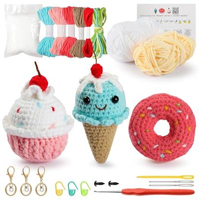 UzecPk Beginners Crochet Kit, Animals Crochet Kit for Beginners,Crochet Knitting Kit(Dinosaur), Size: 6.61 x 9.05, Green