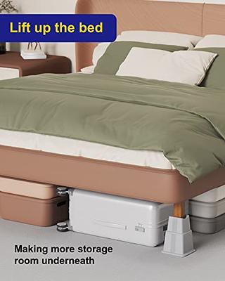 Home-it Adjustable Bed Risers or Furniture Riser Bed Lifts in Heights of 8, 5