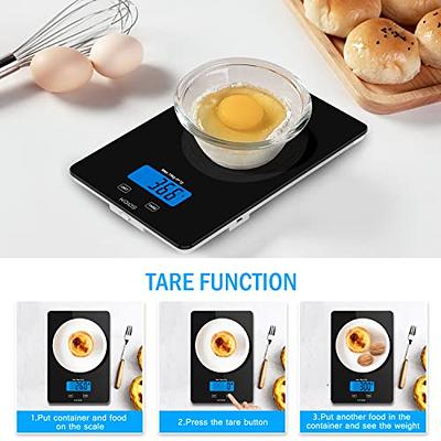 CHWARES Food Scale, Rechargeable Kitchen Scale with Trays 3000g/0.1g, Small  Scale with Tare Function Digital Scale Grams and Ounces for Weight Loss