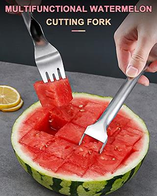 Watermelon Slicer Cutter, 2 In 1 Watermelon Fork Slicer Cutter