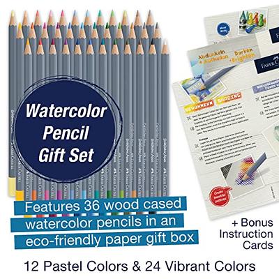 Faber-Castell Goldfaber Aqua Watercolor Gift Set - Watercolor Pencils for  Adults, Includes Watercolor Paper and Accessories 