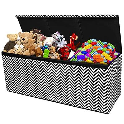 Extra Large Storage Bins with Lids and Divider, Collapsible Fabric