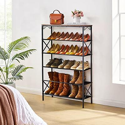 Industrial Shoe Rack, Entryway Organization