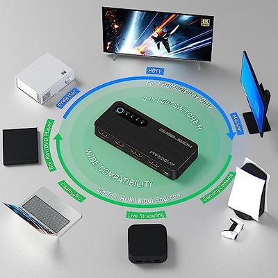 StarTech.com 4-Port 8K HDMI Switch, HDMI 2.1 Switcher 4K 120Hz HDR10+, 8K  60Hz UHD