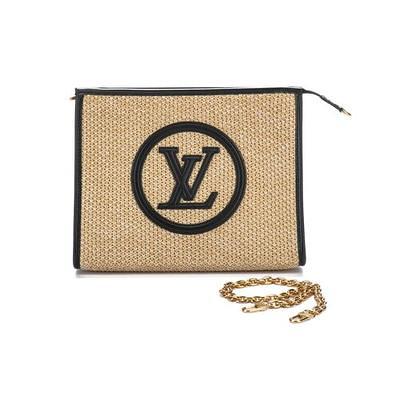 Vuitton BNIB Raffia Shoulder Bag Black