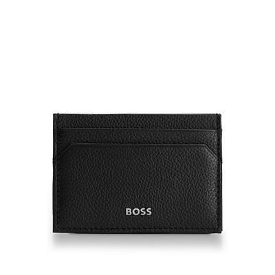 BOSS - Monogram-embossed billfold wallet in grained leather