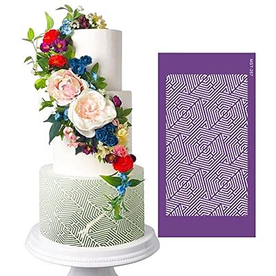 oAutoSjy Cake Decoration Stencils Template Wedding Party Cake Decorating  Mold for Buttercream Cookie Fondant Dessert Spray Floral Cake Stencils DIY  Cake Flower Edge Molding Baking Cloth Mesh Stencils - Yahoo Shopping