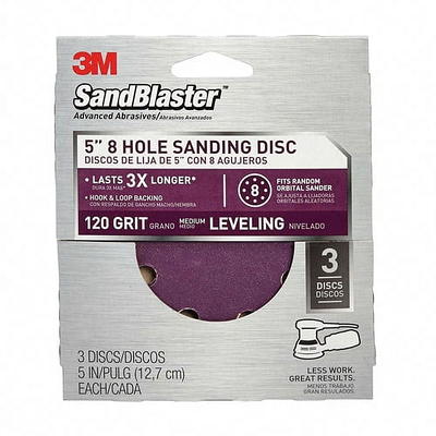 Bauer 4-1/2 in., 80 Grit Fiber Sanding Discs, 5 Pack 57645