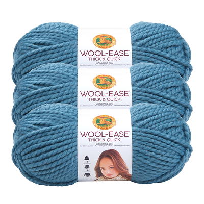 lion brand wool ease thick and quick yarn, lot of 4. oatmeal color