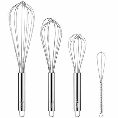  TAFOND Kitchen Balloon Whisk, Stainless Steel Spring Egg Beater  Milk Whipper for Blending, Whisking, Beating, or Stirring: Home & Kitchen