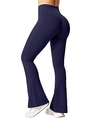  Flare Leggings For Women - High Waist Tummy Control Bootcut  Yoga Pants For Workout Causal Dance Crimson