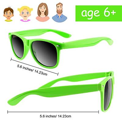 6 Pack Neon Party Sunglasses Bulk Kids Adults Unisex Retro Party Favours  Supplies Sun Glasses