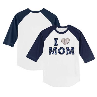 Toddler Tiny Turnip White/Navy Atlanta Braves I Love Mom 3/4-Sleeve Raglan  T-Shirt - Yahoo Shopping