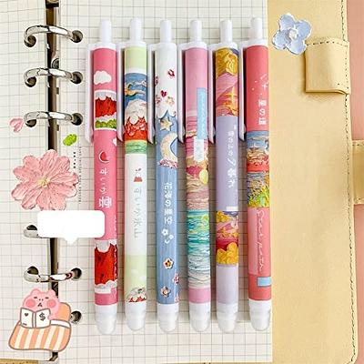 6pcs, Sakura Pens, Pink Pens, 0.5mm, Gel Pen, Cartoon Pen, Kawaii