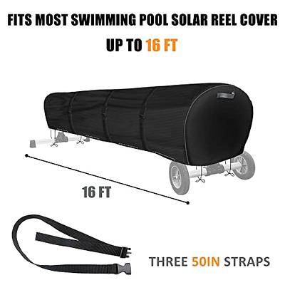 14 Feet Swimming Pool Cover Reel Set for Inground Pools Pool Solar Cover  Reel Aluminum Solar Blanket Reel