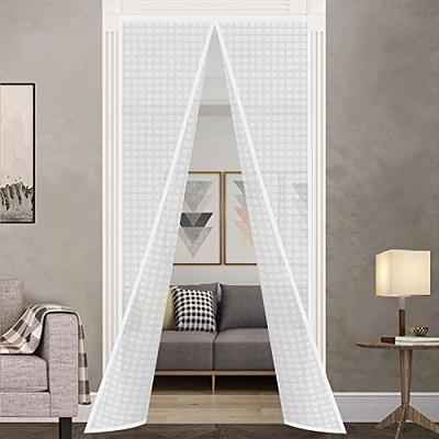 Insulated Door Curtain, Thermal Magnetic Self-Sealing Door Screen Winter  Stop Draft Keep Cold Out Cover for Kitchen, Bedroom, Air Conditioner Room,Hands  Free, Fits Doors up to 36 x 82, White - Yahoo
