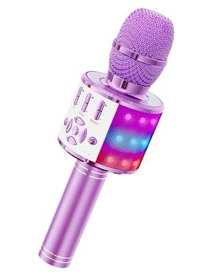 Ankuka Karaoke Microphone for Kids, Bluetooth Karaoke Microphone with LED  Lights,Portable 4 in 1 Wireless Microphone Toys Christmas Birthday Gift  Home Party Kids Toys for Girls Boys (Light Purple) - Yahoo Shopping