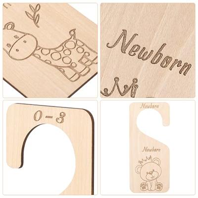 CORALMEE Wooden Baby Closet Dividers 8Pcs Mauve Tones Closet