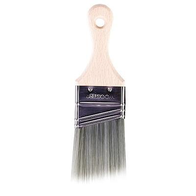 WOOSTER Paint Brush: Angle Sash Brush, 2 1/2 in, Synthetic, Polyester,  White/Silver