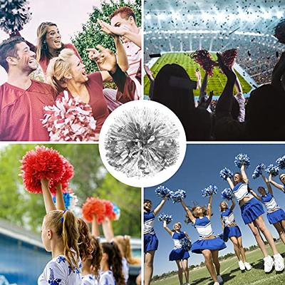 2 Pack Cheerleading Pom Poms with Ring for Team Spirit Sports Dance  Cheering Kids Adults