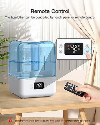 Air Humidifier 4.5L 2-in-1 Cool & Warm Mist Humidifier, Indoor Ultrasonic Humidifier with Essential Oil Box & Remote Control for Bedrooms, Offices, PL