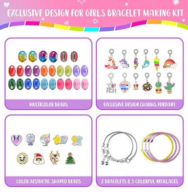  Charm Bracelet Making Kit for Girls 3-12, Kids Jewelry