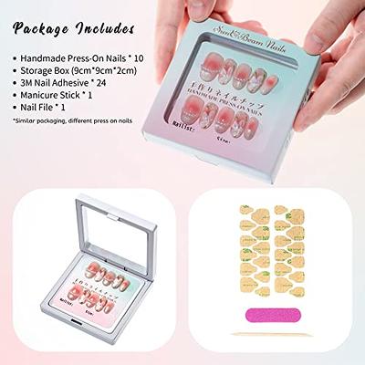 10Pcs Press on Nail Storage Box False Nail Packaging Box for Home