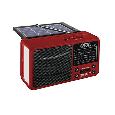 QFX R-37 Black Rechargeable Solar 6 Band Radio with Flashlight AM, FM & SW  1-4 & Phone Charger - Yahoo Shopping