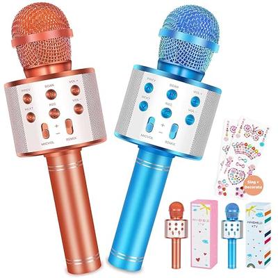 Bluetooth Karaoke Microphone Portable Handheld Microphone for Kids and  Adults